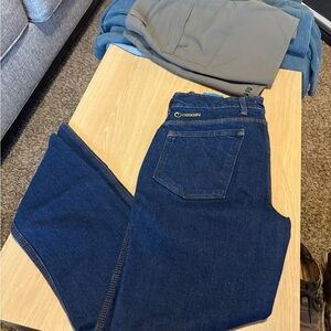 Origins Men's Dark Blue Straight Jeans